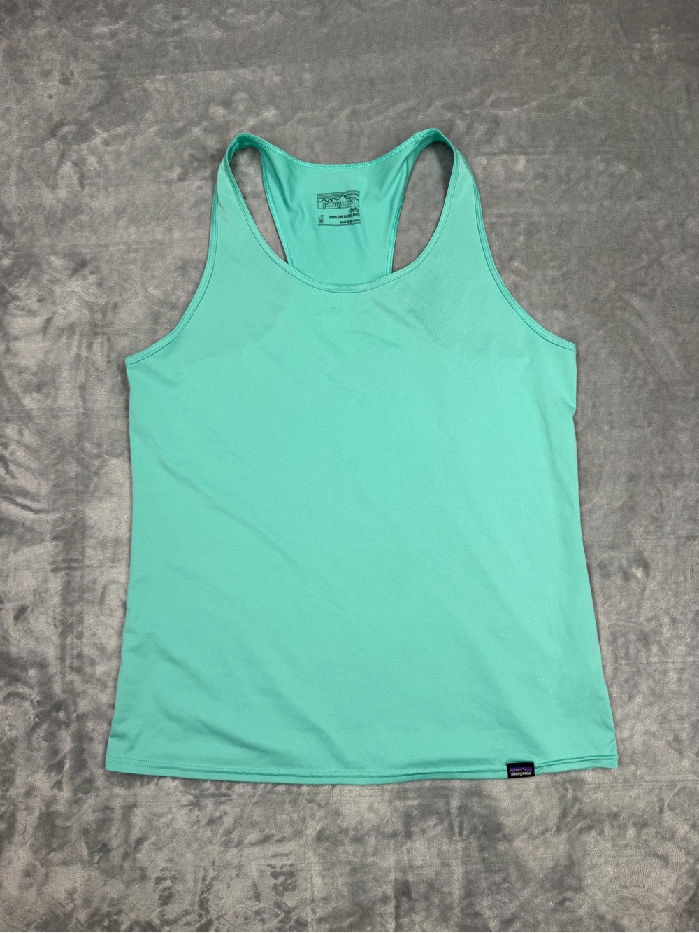 Patagonia Mint Green Capilene Baselayer Racerback Tank